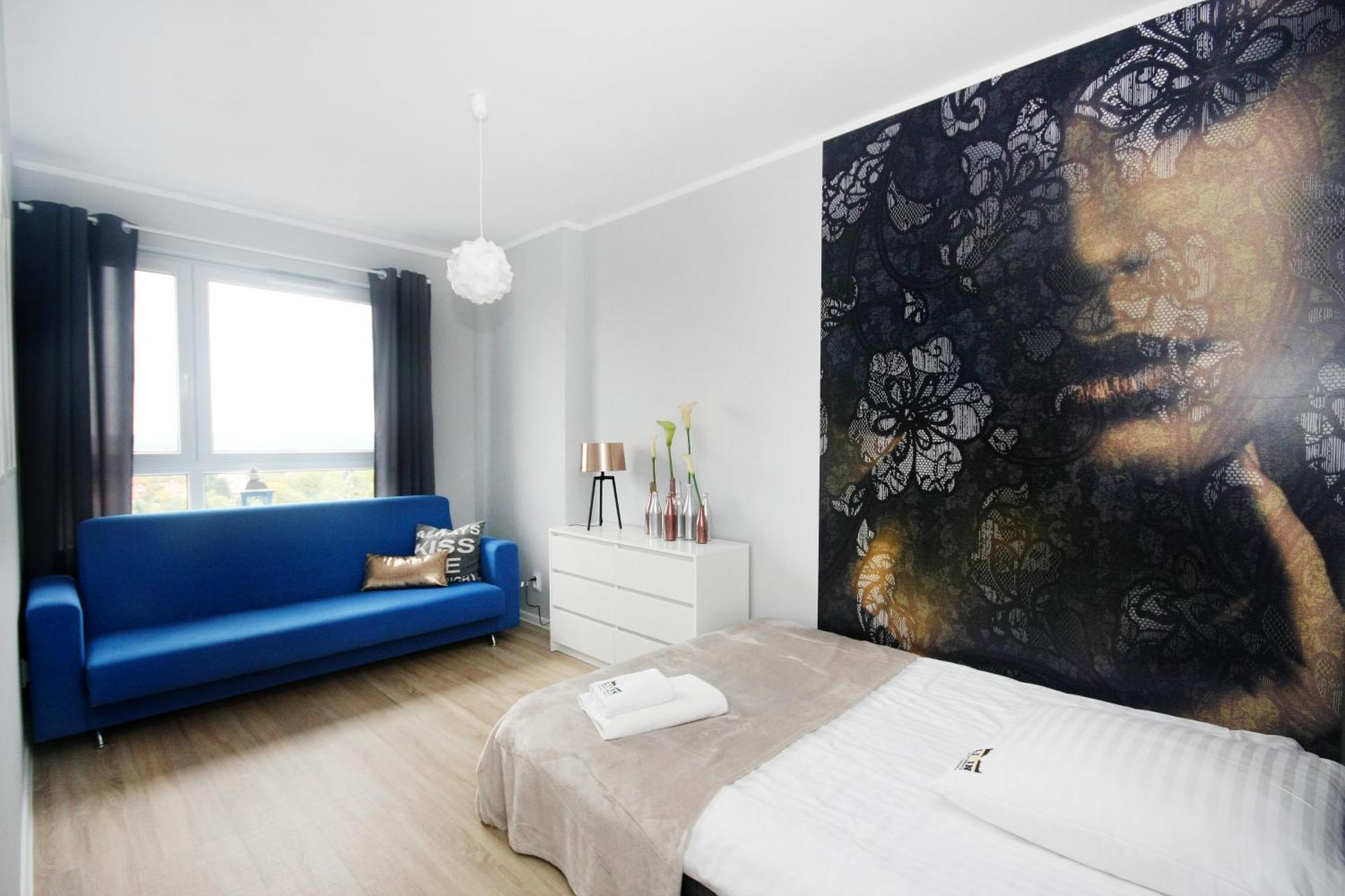 Livin Apartments Santocka Szczecin Szoba fotó